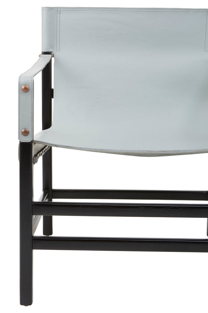 Seville Plain Grey Leather Chair