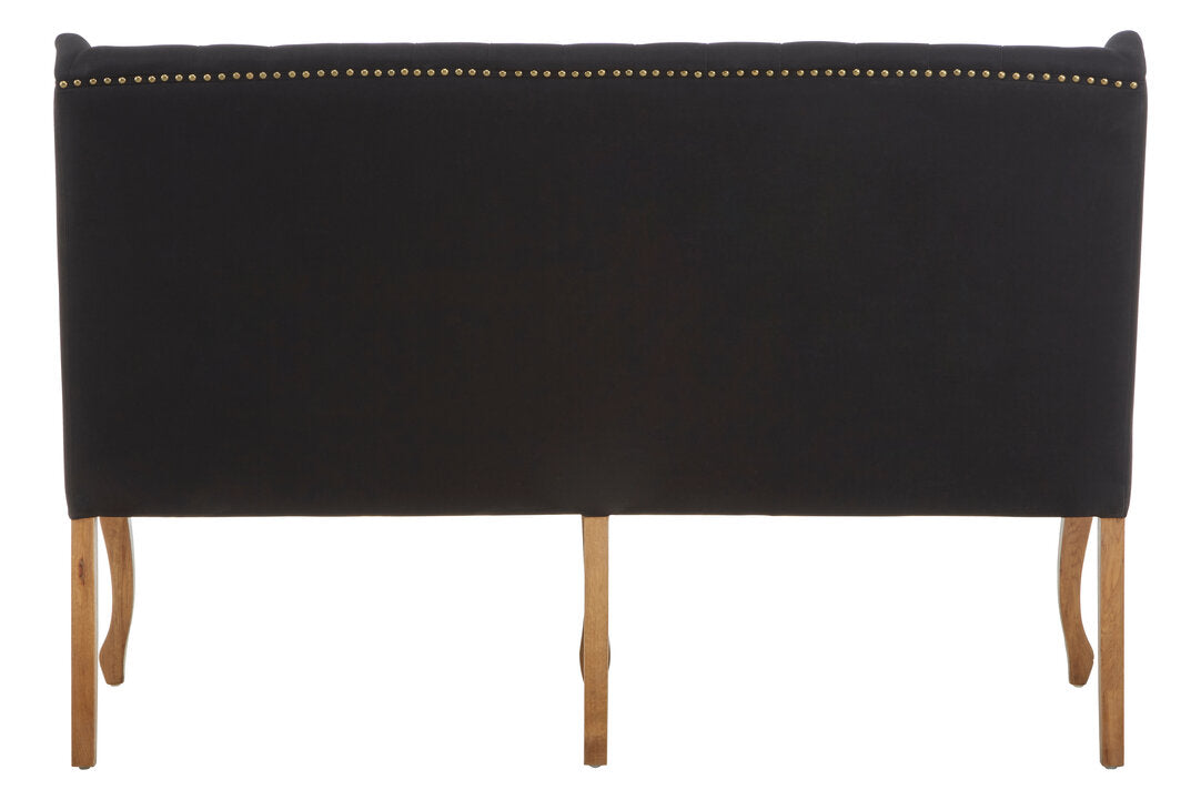 Aurora Black 2 Seat Bench Sofa