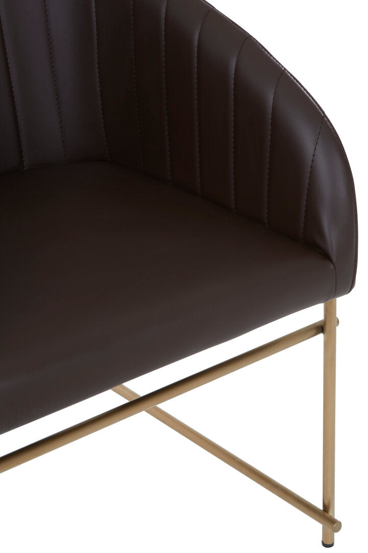 Loxley Brown Faux Leather Dining Chair