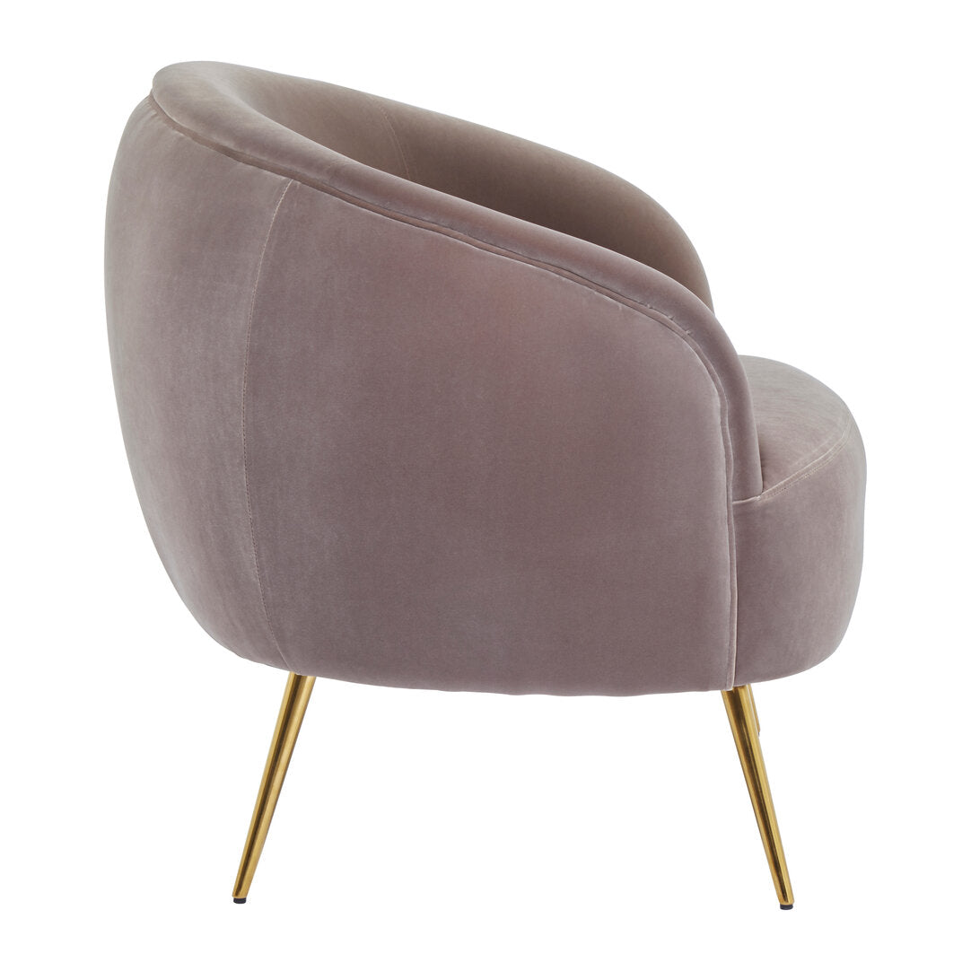 Penzance Mink Velvet Armchair