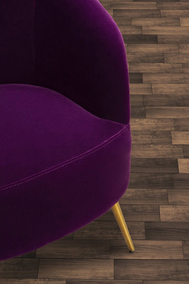 Penzance Purple Velvet Armchair