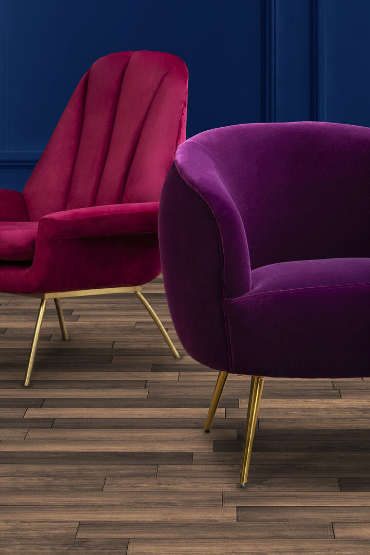 Penzance Purple Velvet Armchair