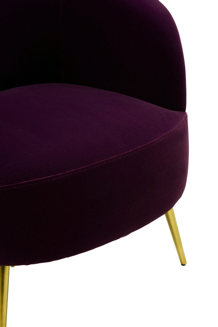 Penzance Purple Velvet Armchair