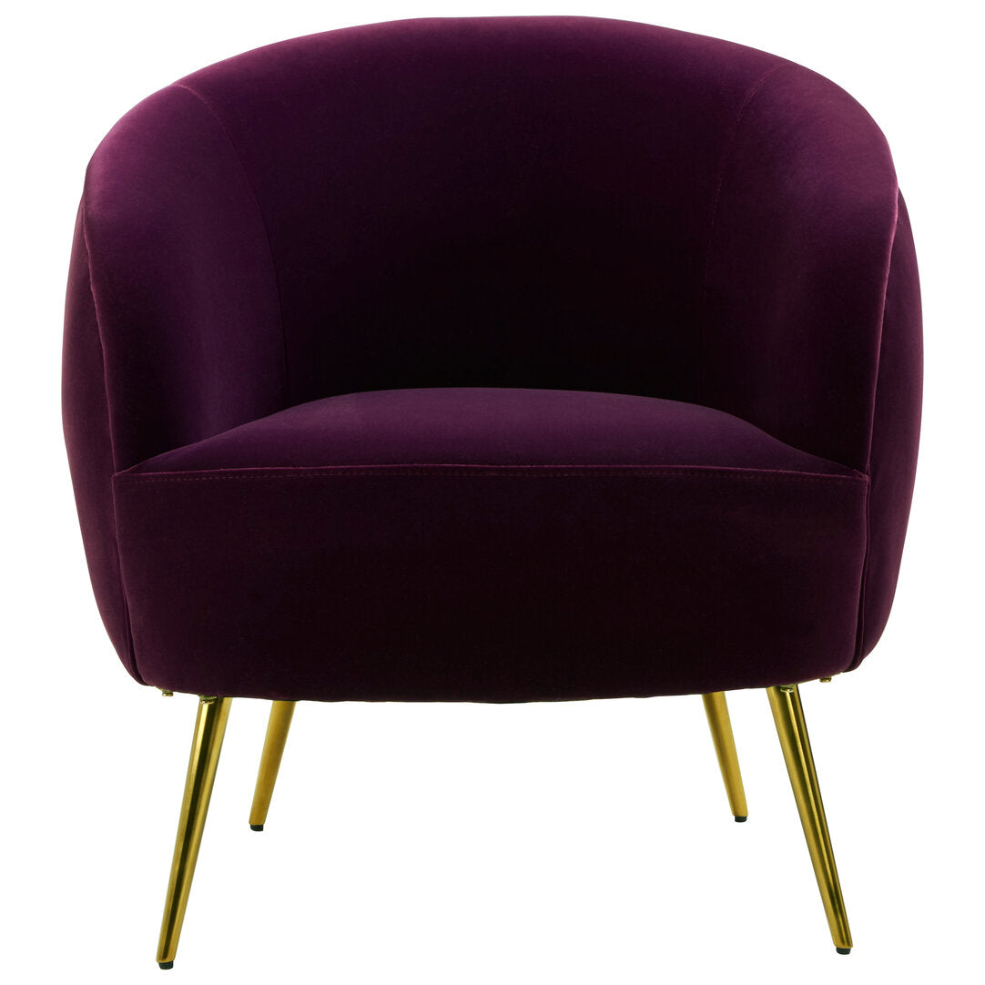Penzance Purple Velvet Armchair