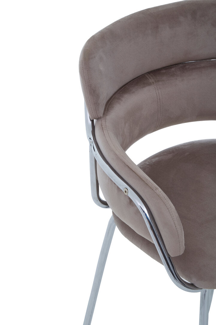 Devon Mink Velvet Bar Chair
