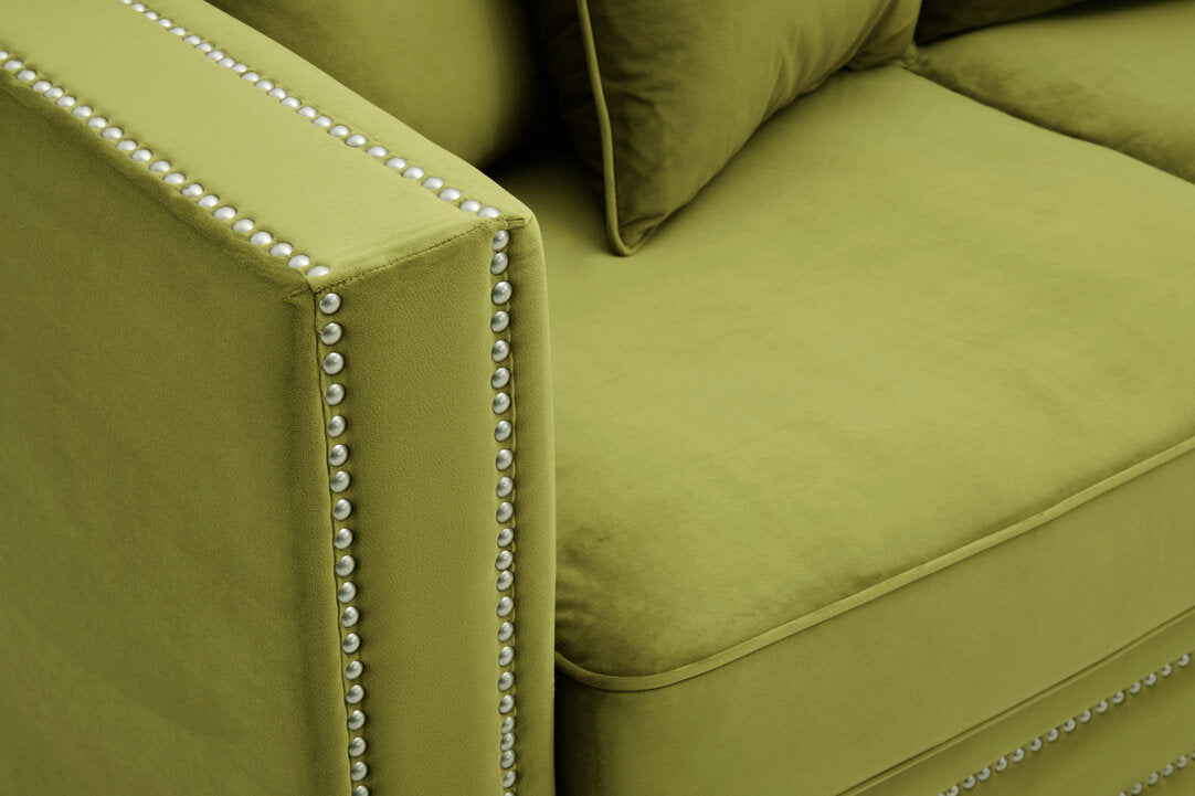 Kensington 2 Seat Moss Velvet Sofa