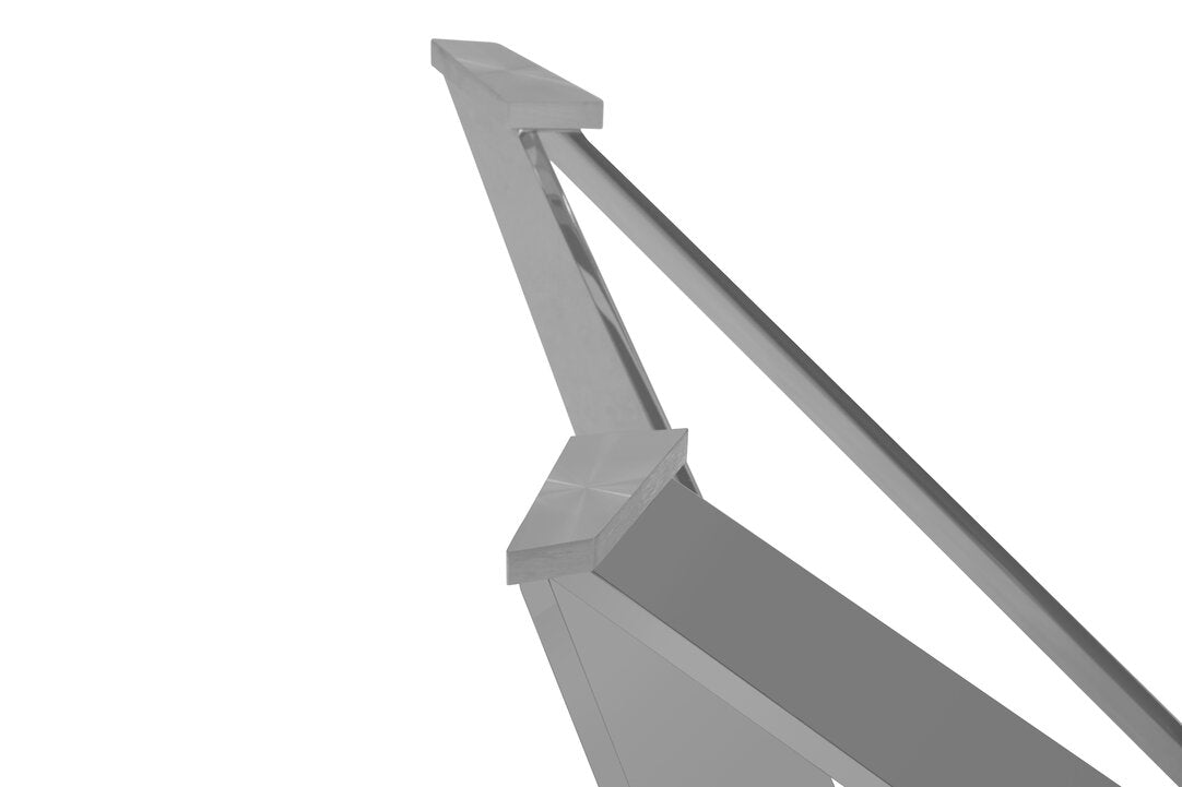 Belgravia Tempered Glass Dining Table with Chrome Legs