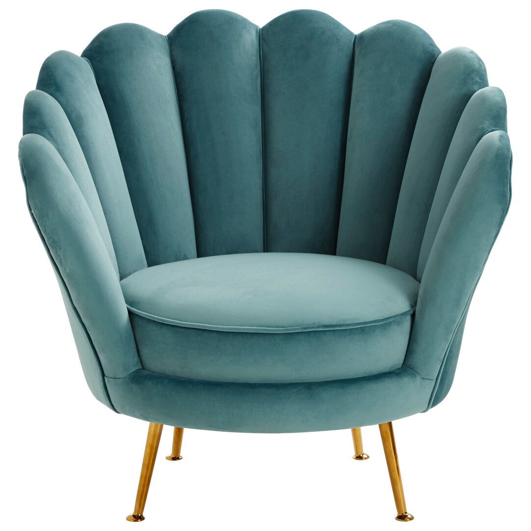 Whitby Blue Scalloped Chair