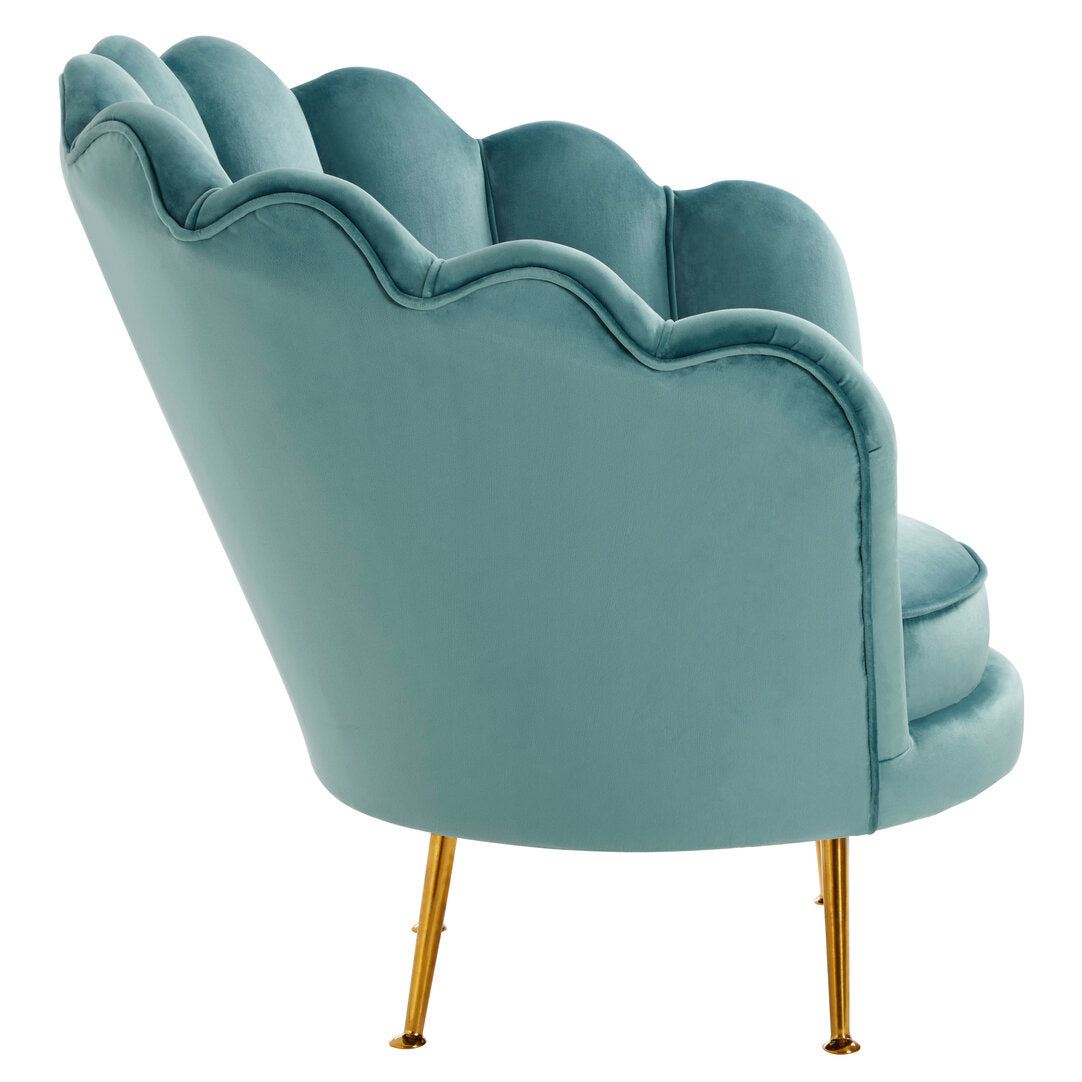 Whitby Blue Scalloped Chair