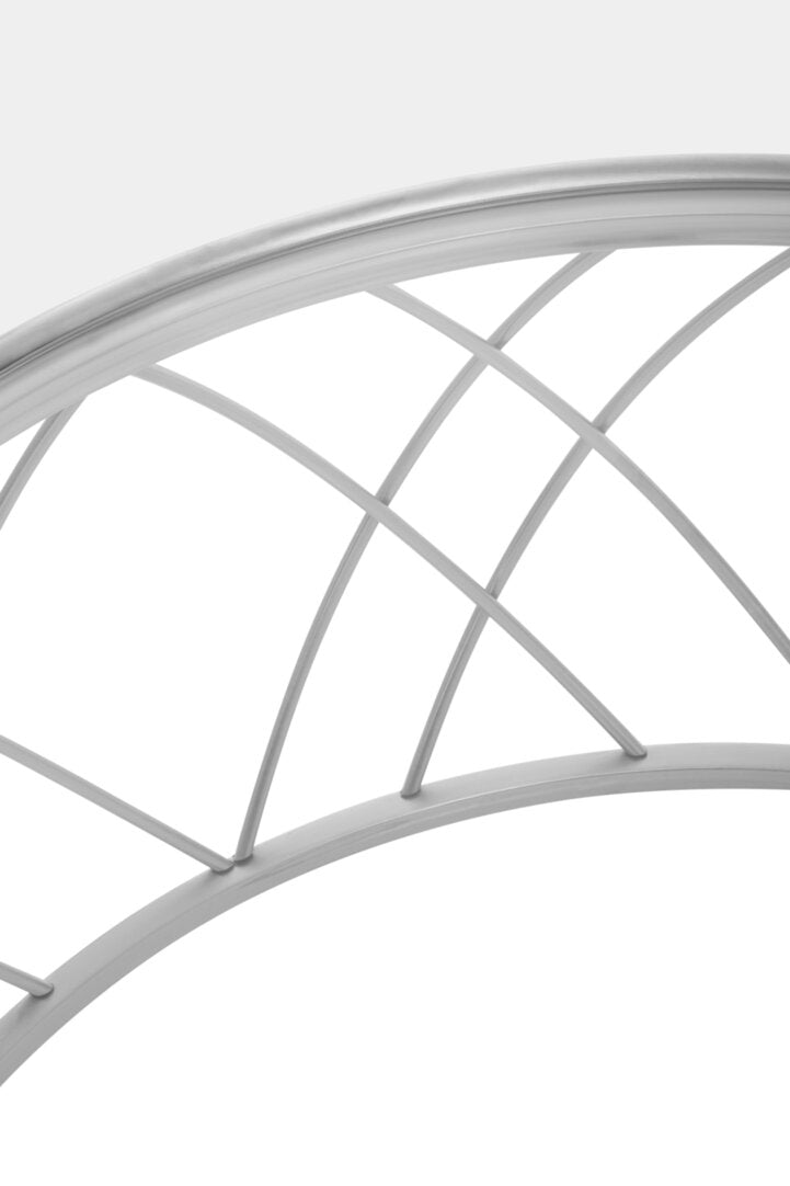 Monaco Silver Round Coffee Table with Clear Glass