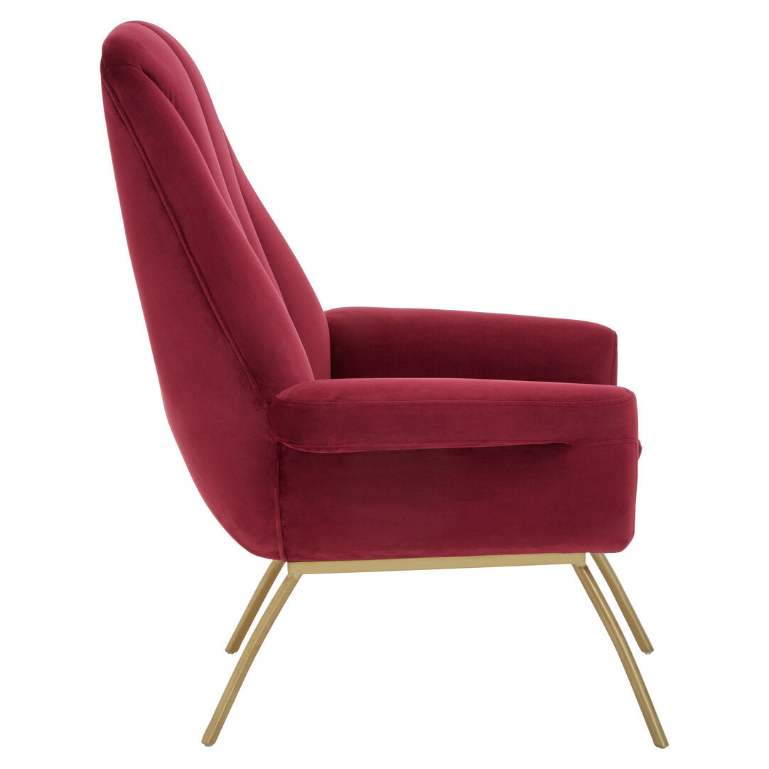 Vienna Wine Velvet Lounge Chair
