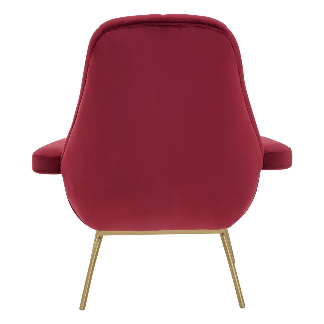 Vienna Wine Velvet Lounge Chair