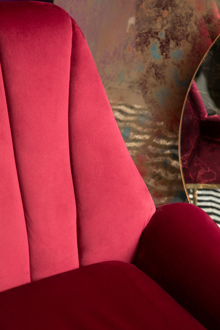Vienna Wine Velvet Lounge Chair