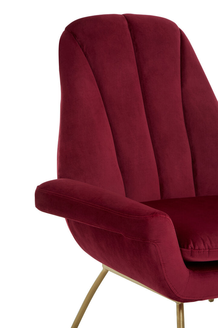 Vienna Wine Velvet Lounge Chair