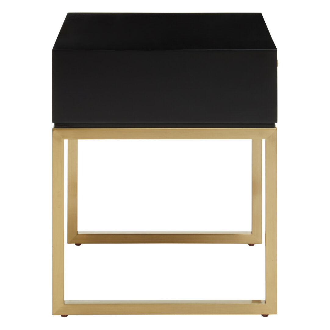 Cambridge Black and White One Drawer Side Table
