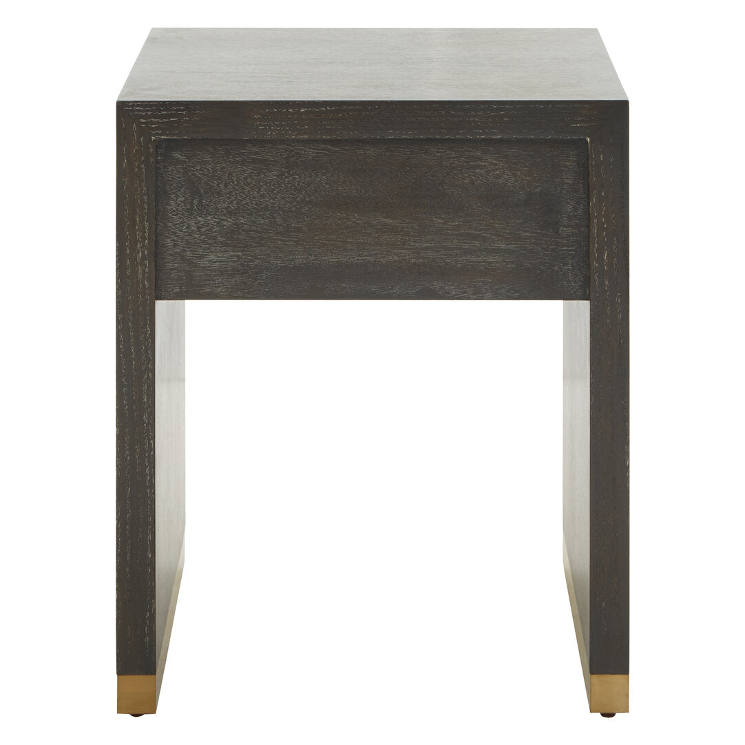 Oxford One Drawer Grey Shagreen Effect Side Table