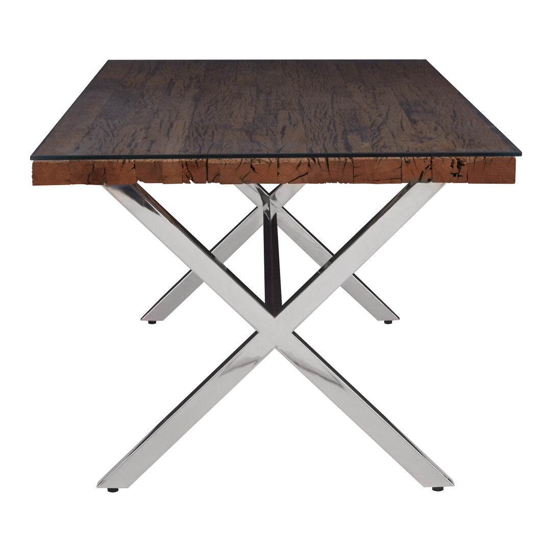 Madison Natural Dining Table With Cross Base
