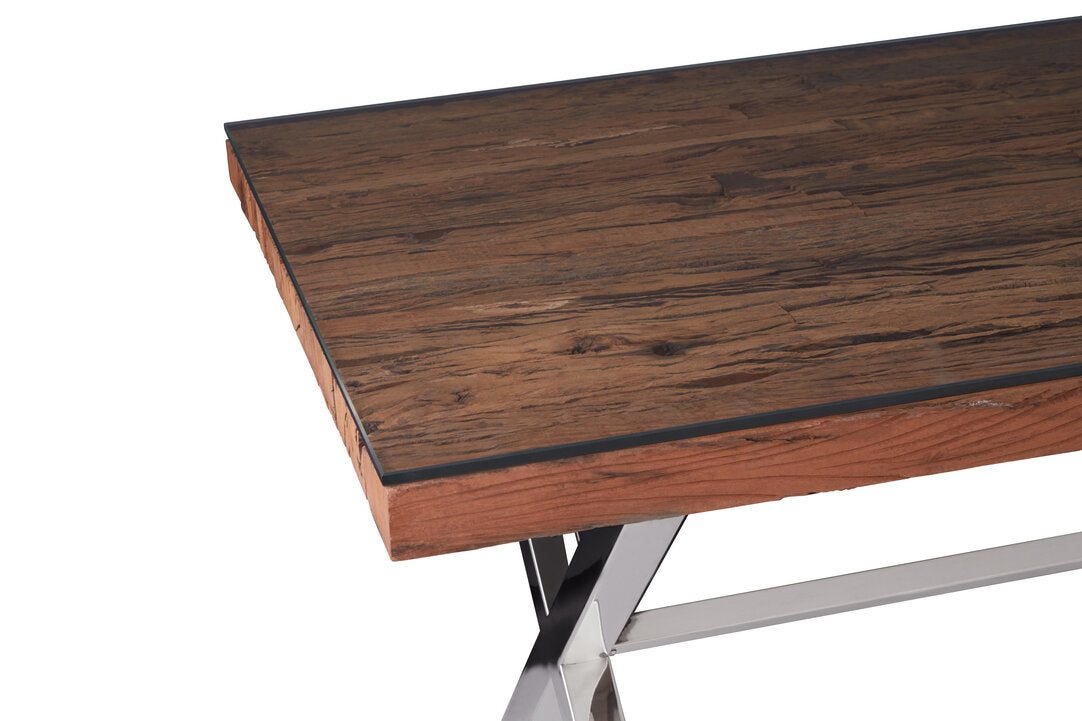 Madison Natural Dining Table With Cross Base