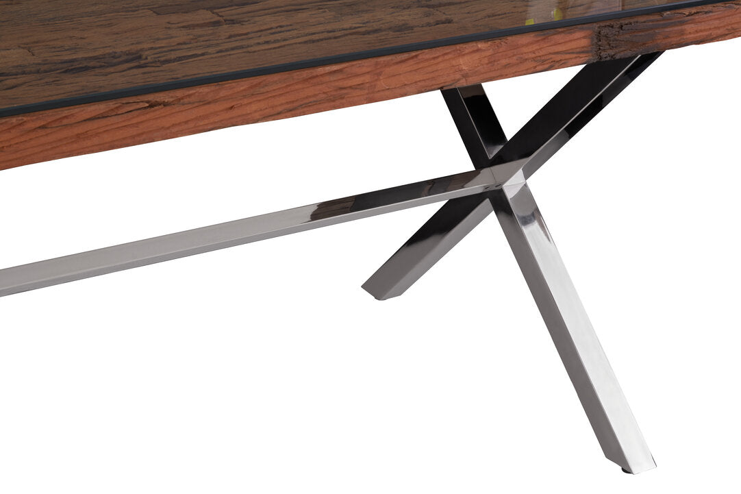 Madison Natural Dining Table With Cross Base