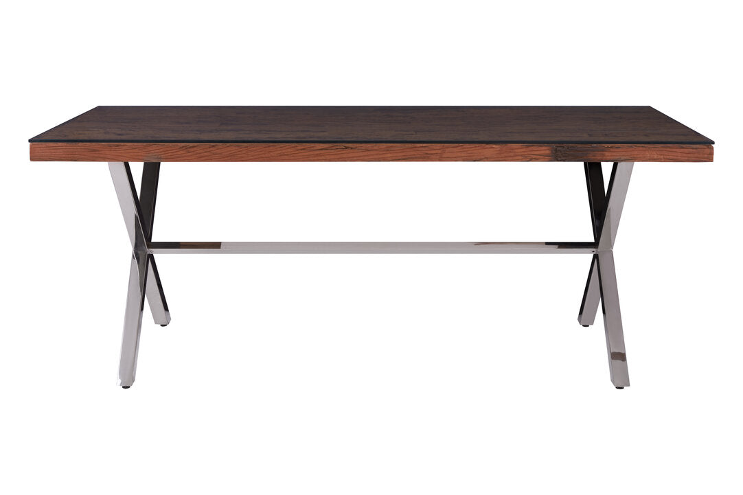 Madison Natural Dining Table With Cross Base