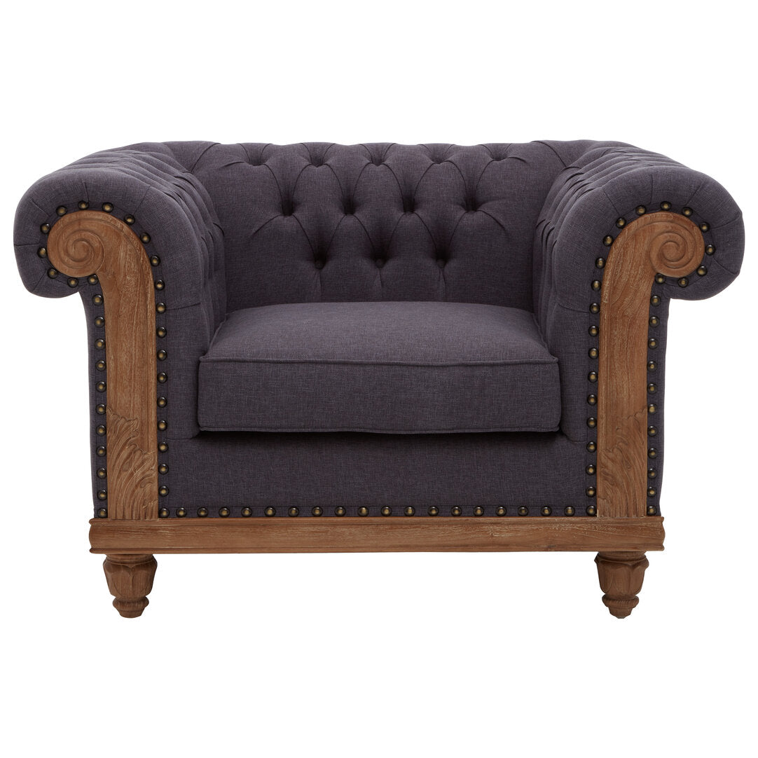 Savannah Chesterfield Graphite Grey Chair
