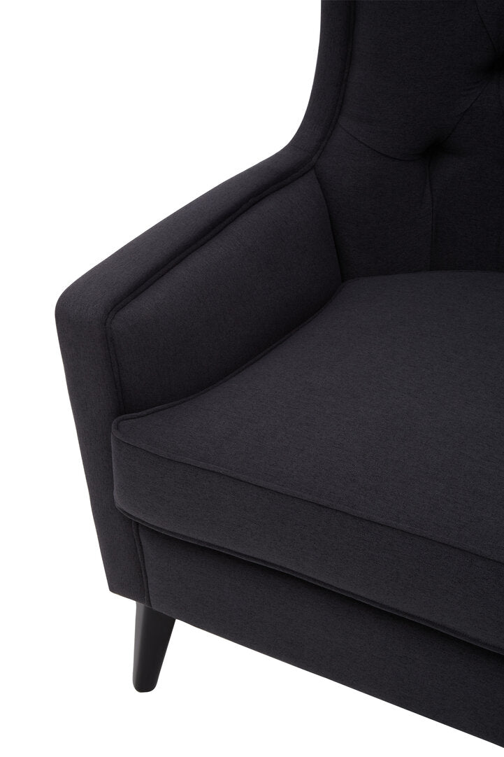 Brooklyn Black Tufted Highback Chair