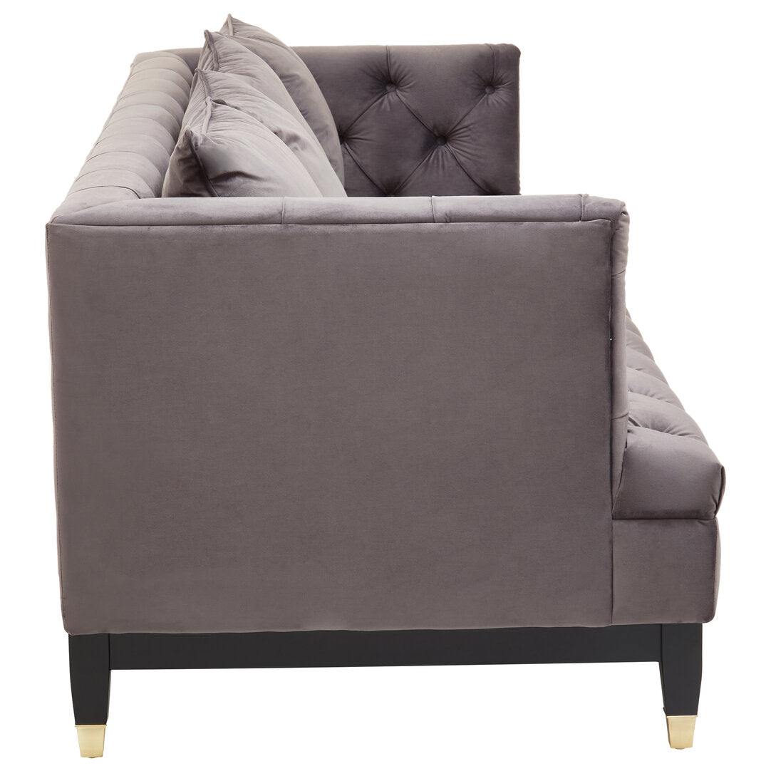 Soho 3 Seat Viola Pirate Grey Fabric Sofa