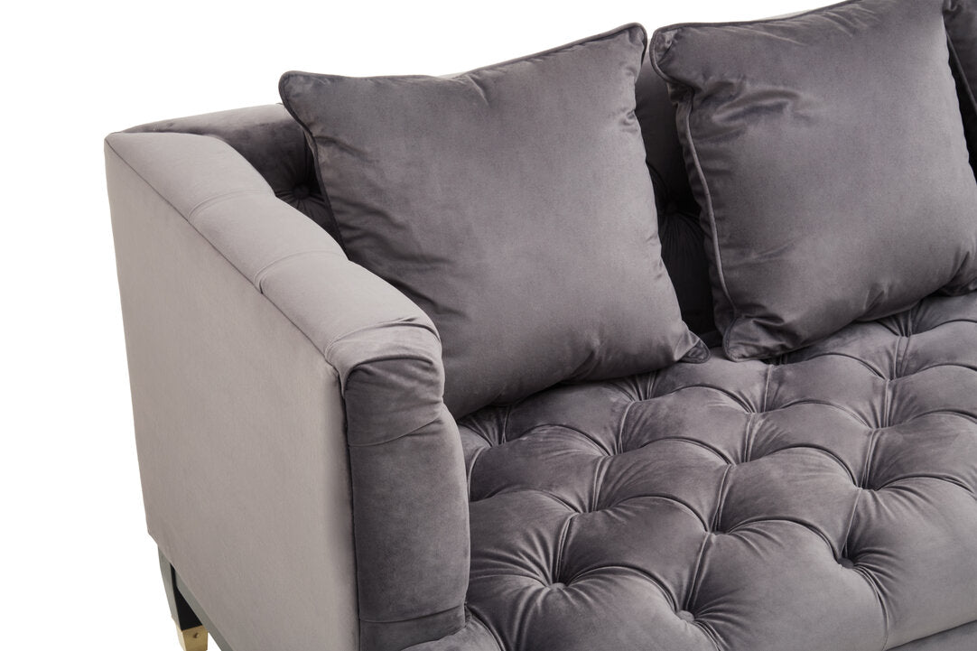 Soho 3 Seat Viola Pirate Grey Fabric Sofa