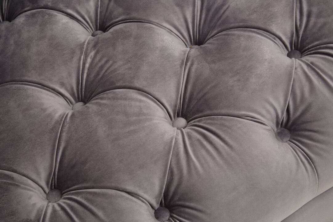 Soho 3 Seat Viola Pirate Grey Fabric Sofa