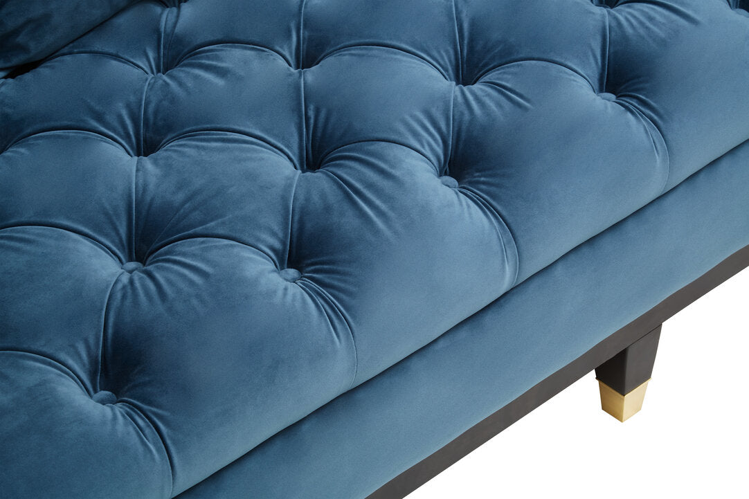 Soho 3 Seat Navy Fabric Sofa