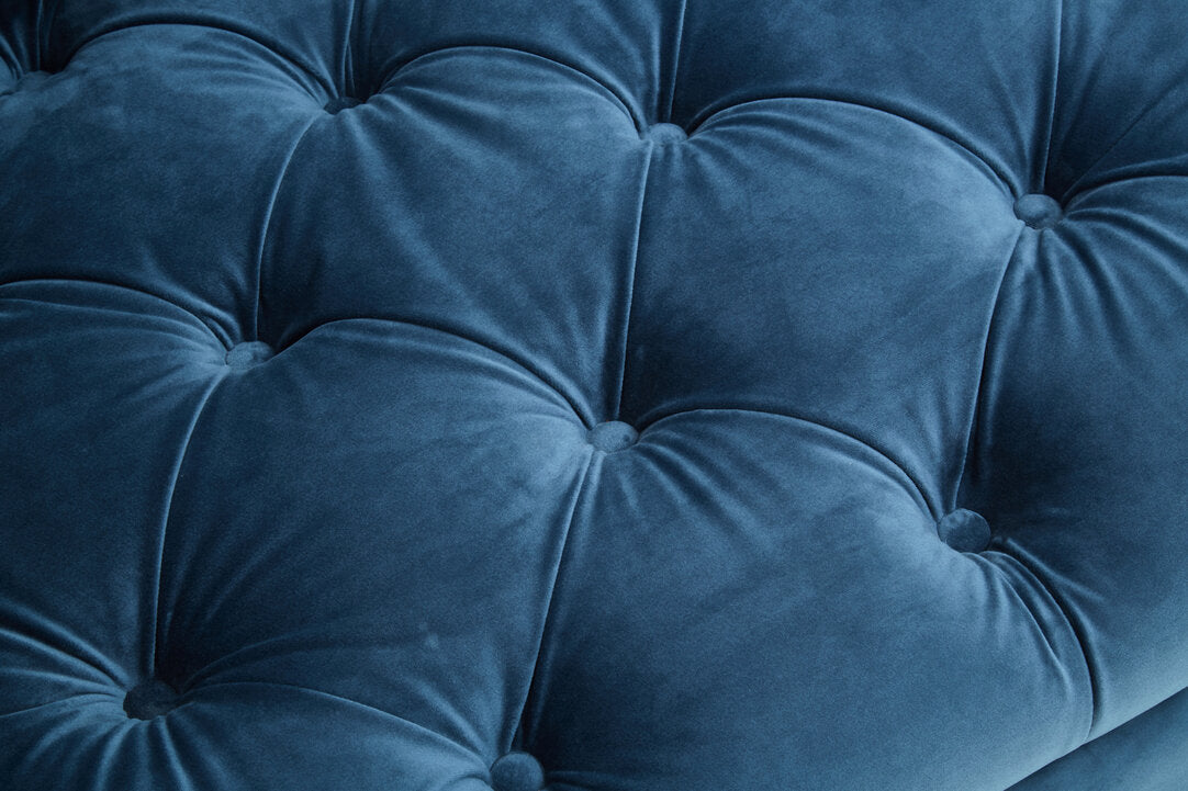 Soho 3 Seat Navy Fabric Sofa