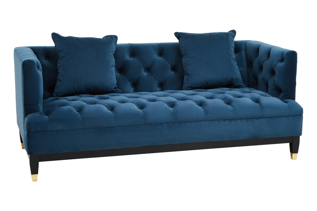 Soho 2 Seat Navy Fabric Sofa