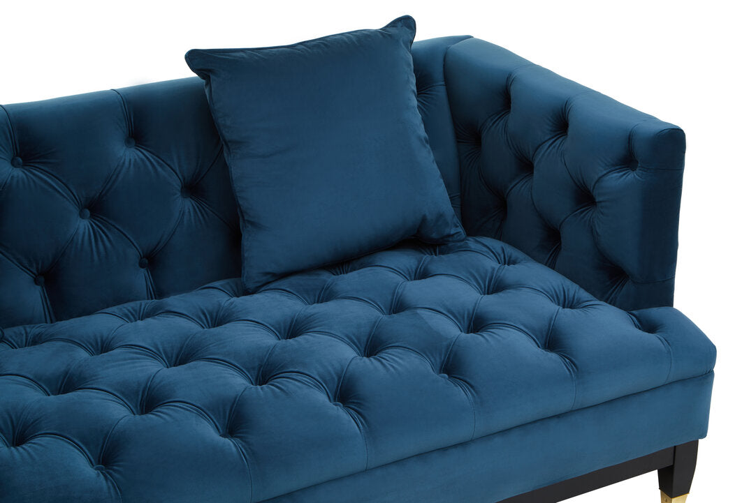 Soho 2 Seat Navy Fabric Sofa
