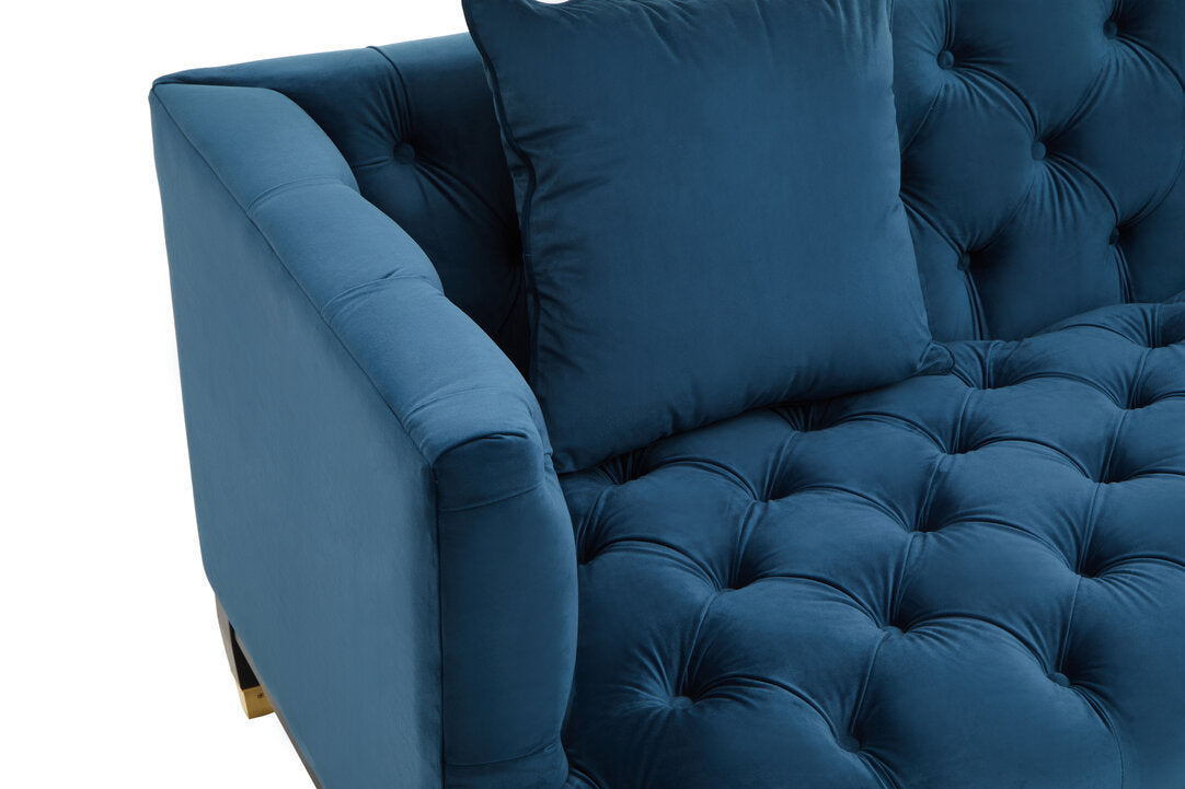 Soho 2 Seat Navy Fabric Sofa