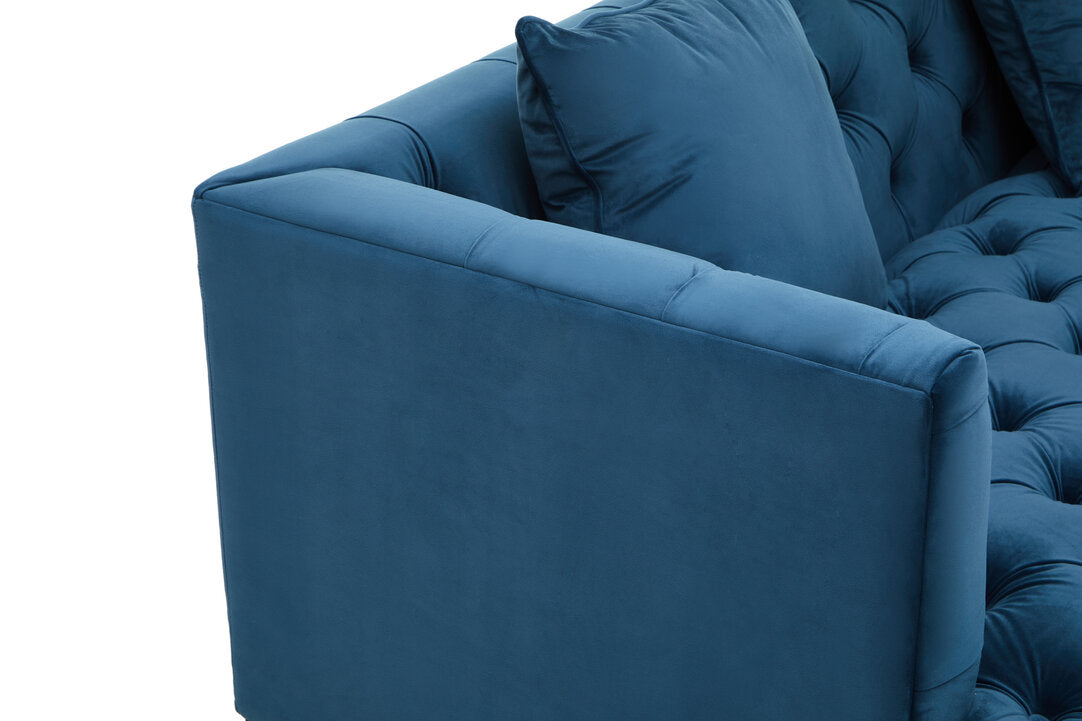 Soho 2 Seat Navy Fabric Sofa