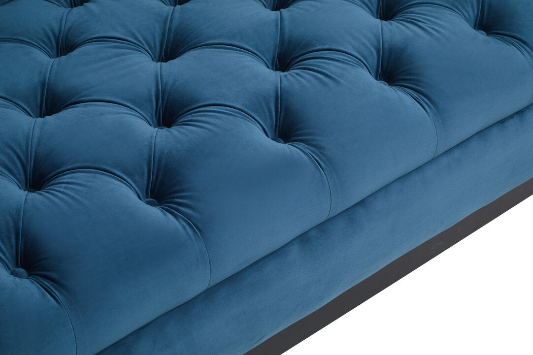Soho 2 Seat Navy Fabric Sofa