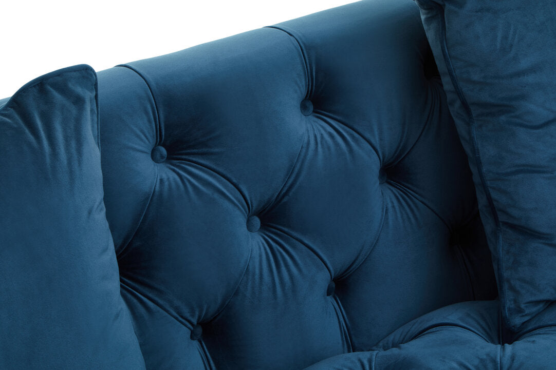 Soho 2 Seat Navy Fabric Sofa