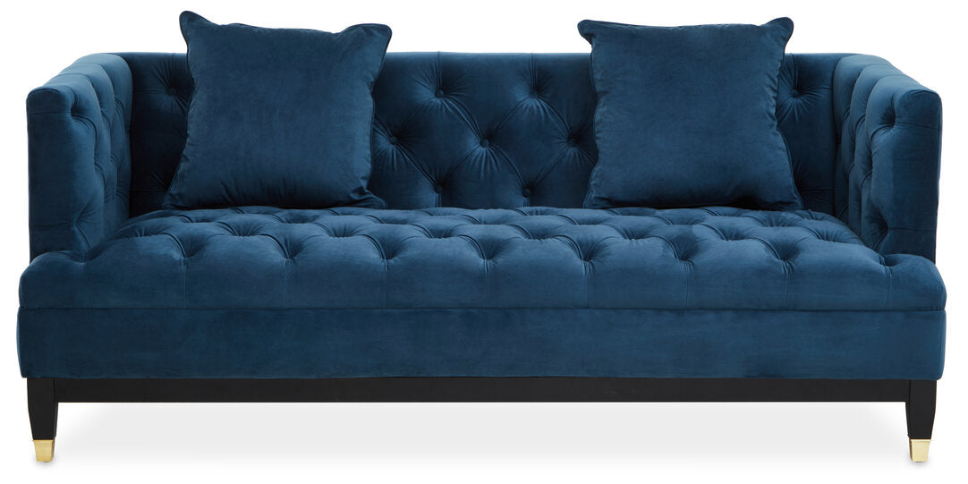 Soho 2 Seat Navy Fabric Sofa