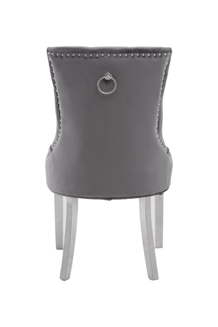 Notting Grey Velvet Dining Chair