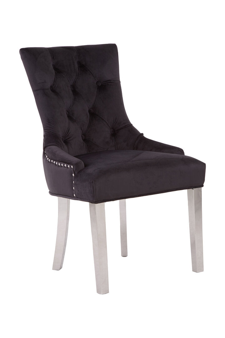 Notting Black Velvet Dining Chair