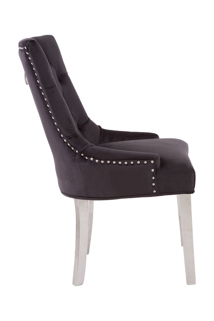 Notting Black Velvet Dining Chair