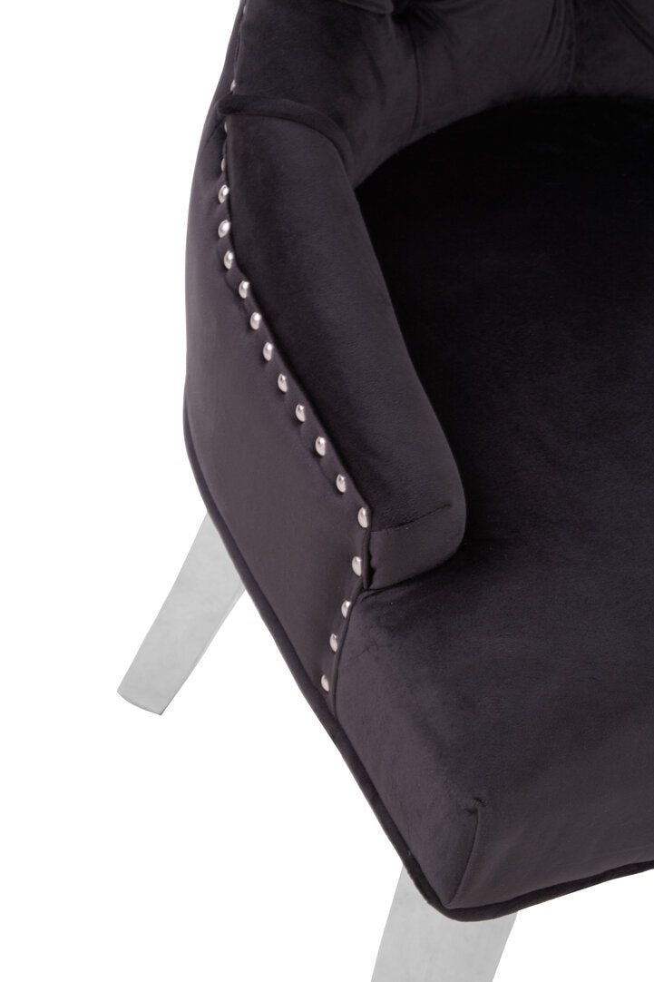 Notting Black Velvet Dining Chair