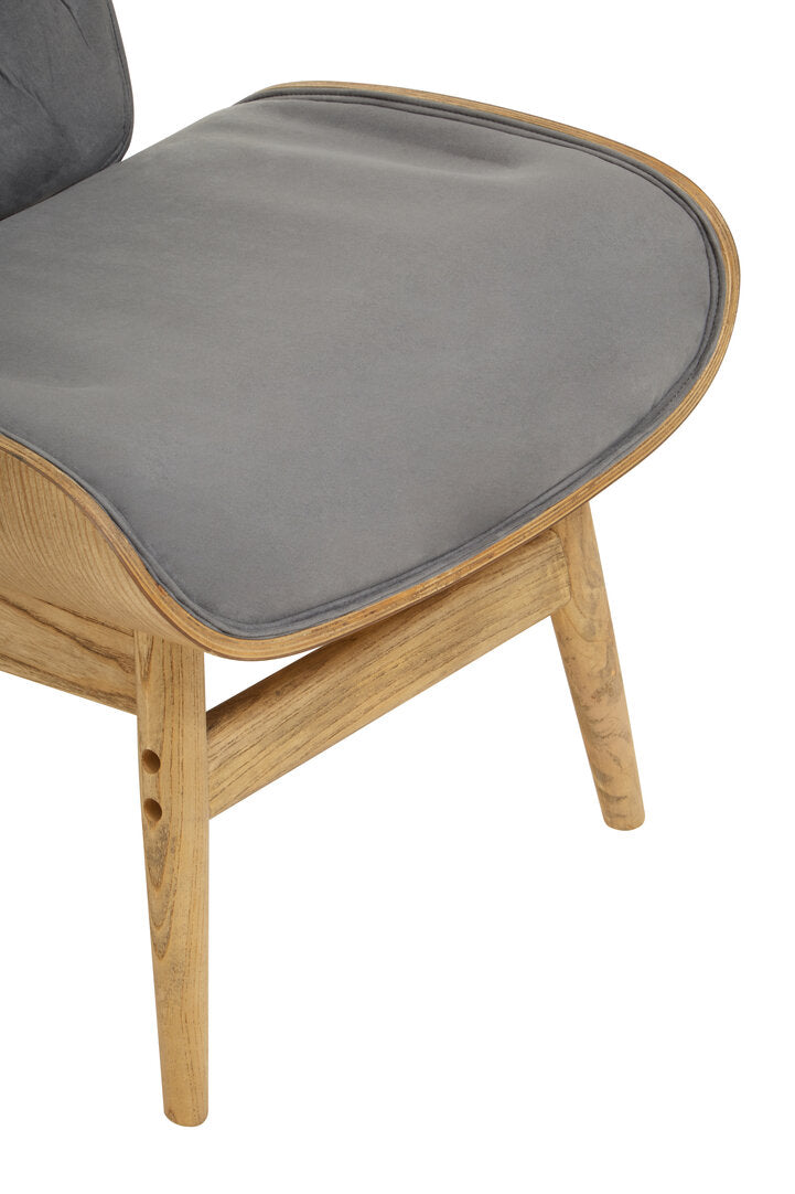 Harrogate Dark Grey Velvet Chair with Winged Back