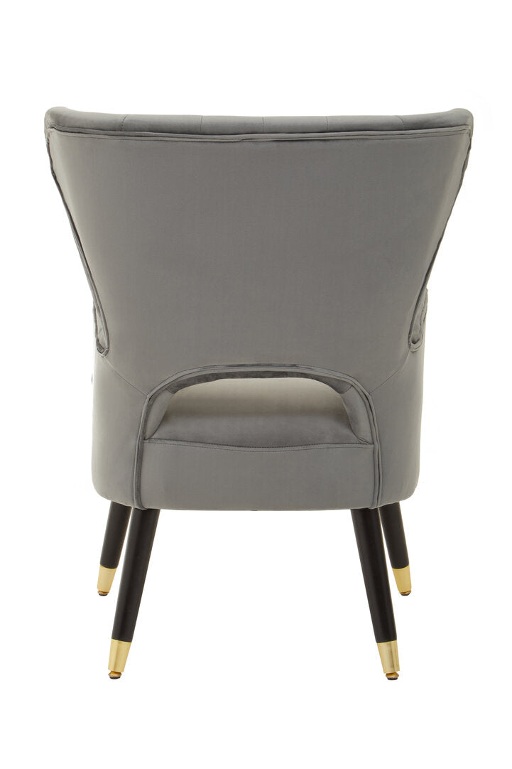 Bristol Grey Velvet Armchair