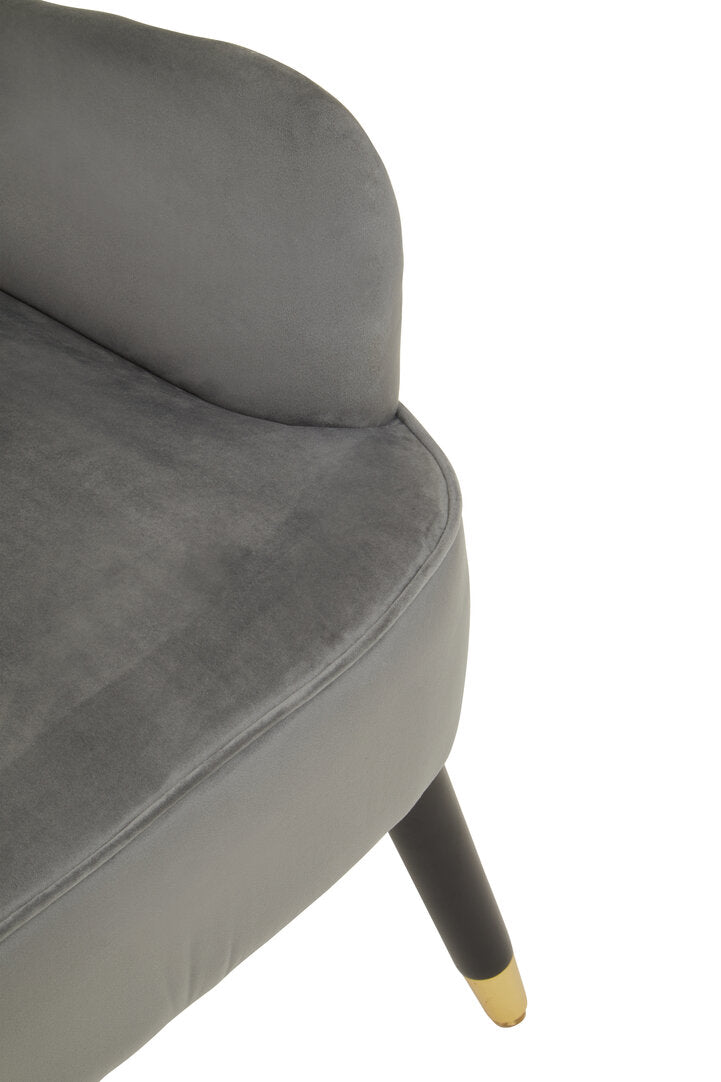 Bristol Grey Velvet Armchair