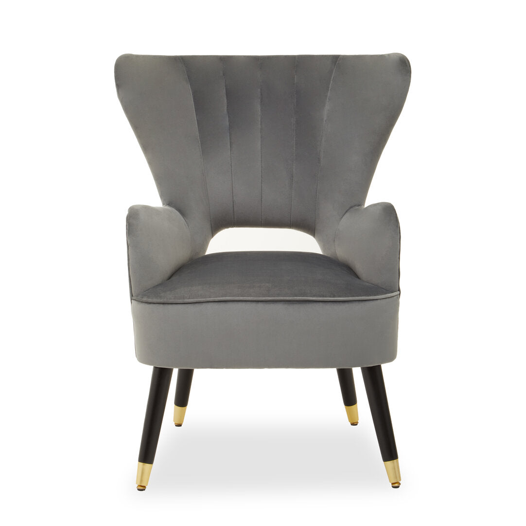 Bristol Grey Velvet Armchair