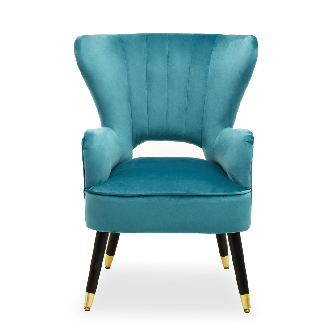 Bristol Velvet Armchair Green