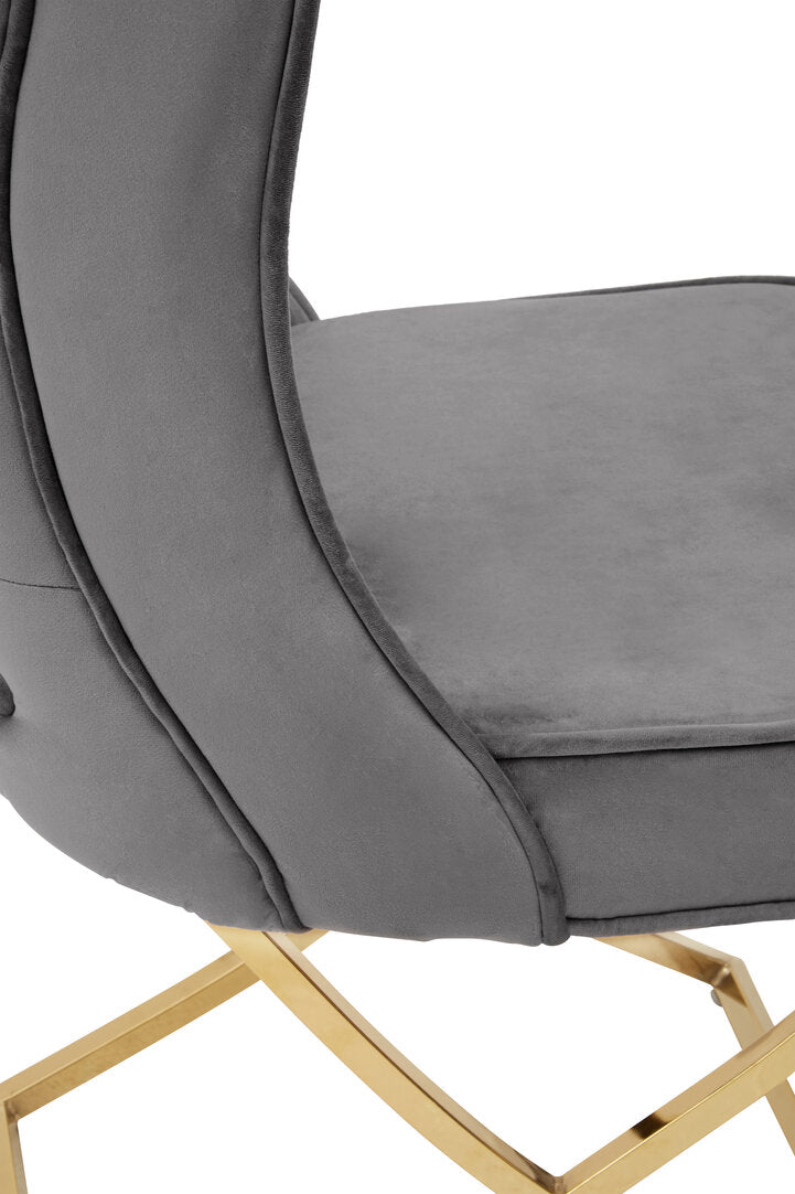 Norwich Button Back Grey Dining Chair