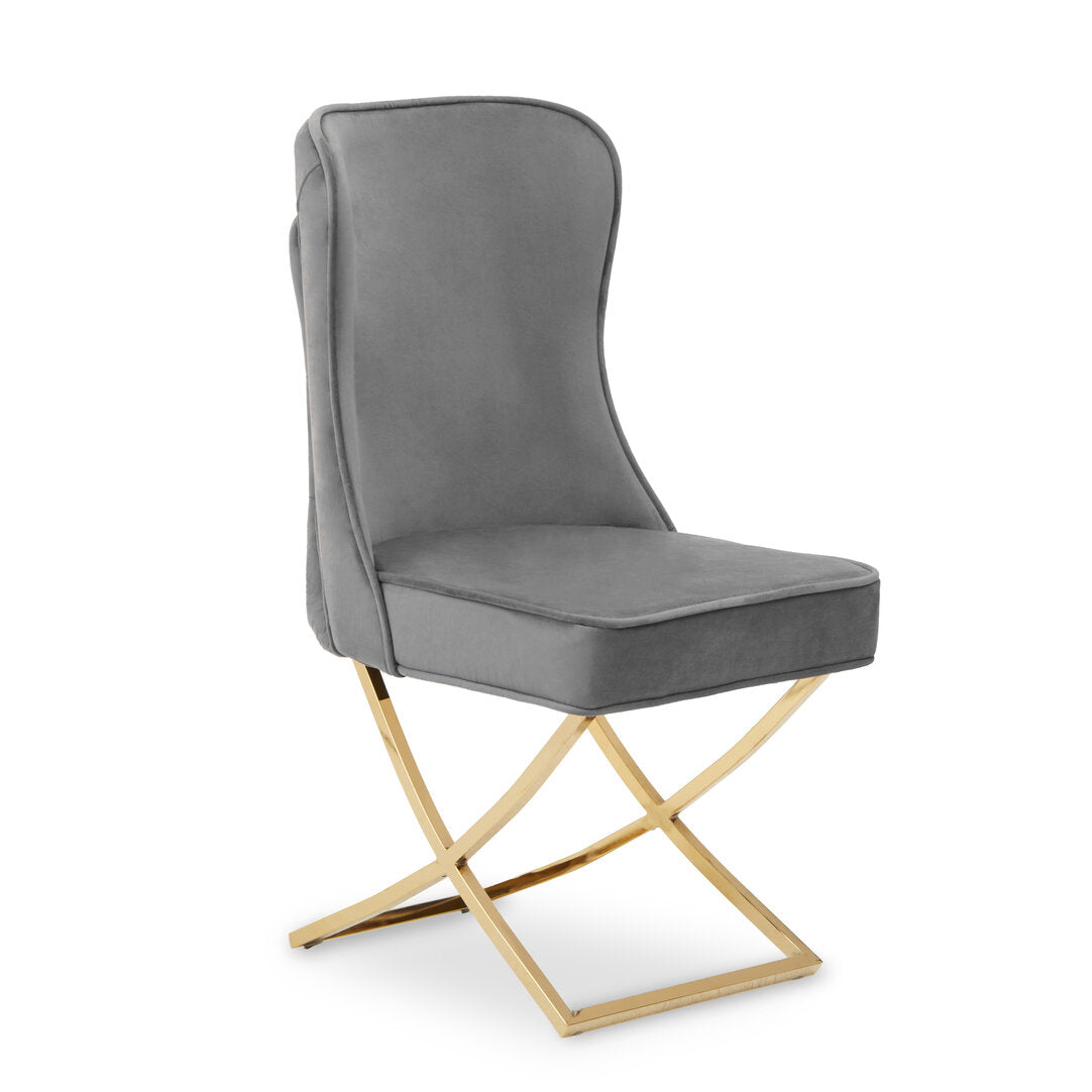 Norwich Button Back Grey Dining Chair