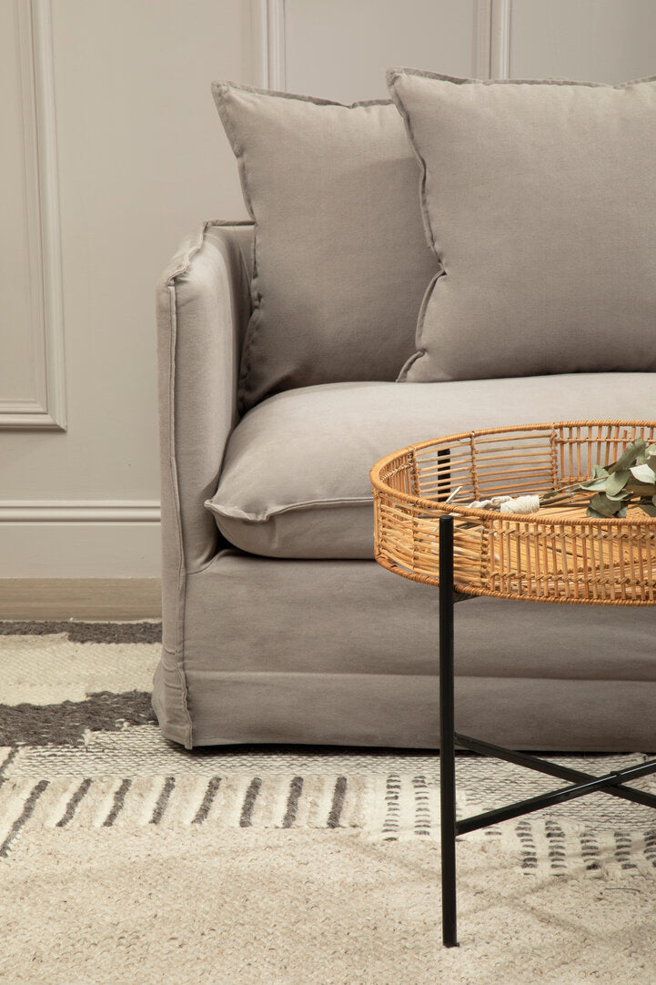 Milan 3 Seater Grey Sofa